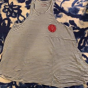 Navy and White striped Pure Barre tank